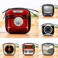 thumbnail image 1 of SPRING PARK Radio Tape Print Zipper Coin Purse Leather Wallet Storage Pouch, 1 of 6