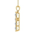 thumbnail image 2 of 2 Carat Diamond Cross Pendant Necklace in 14K Yellow Gold (Silver Cable Chain) - IGI Certified, 2 of 3