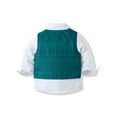 thumbnail image 4 of GXFC Little Boy Formal Gentleman Suits 9M 1T 2T 3T 4T 5T Kids Boy Long Sleeve Shirt with Bowtie+Suspender Pants Dressy Outfit,Spring Fall, 4 of 8