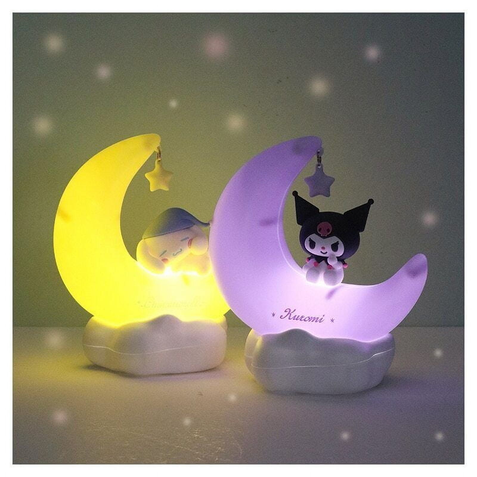 Moon Shaped Night Light Kuromi Cinnamoroll Bedside Lamp Desk Lamp sweet Gift For Kids