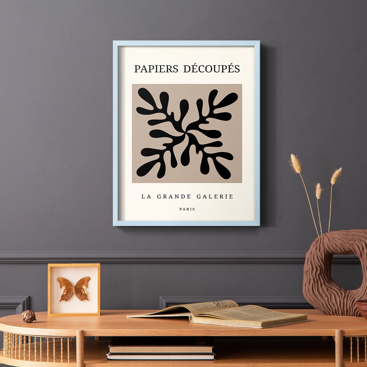 Matisse CCCXCVII in Blue Solid Wood 22 x 28 Framed Print