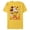 Yellow, variant on Disney Mickey Mouse Strolling Through Autumn Leaves Fall - Short Sleeve Blended T-Shirt for Adults - Customized-Yellow