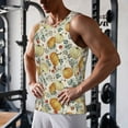 thumbnail image 5 of Picia Autumn Pumpkins Leaves Printed Men’s Performance Tank, Men's Workout Tank Top Moisture-Wicking Tank Top Muscle tee, Breathable Workout Shirt-Medium, 5 of 7