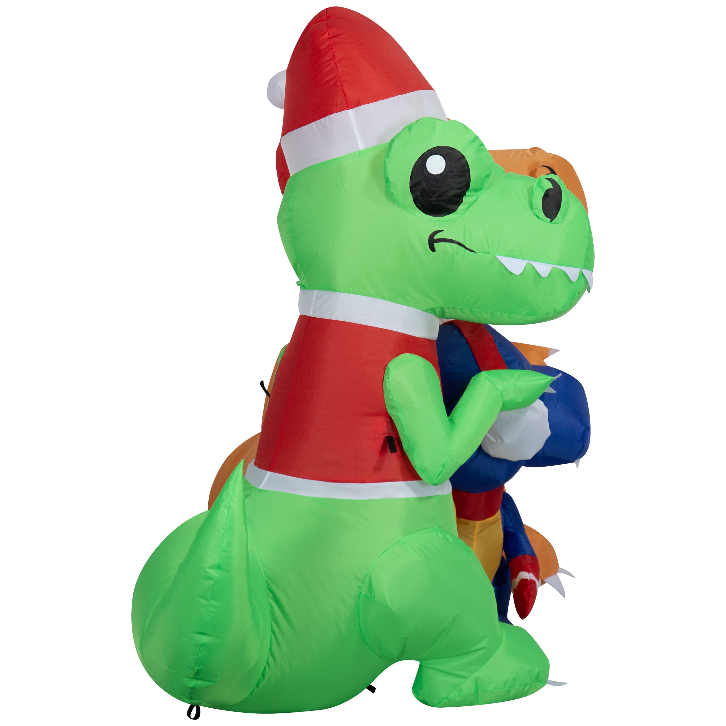 3.8 ft T-Rex Family Christmas Airblown Yard Inflatable, Multicolor, by Holiday Time