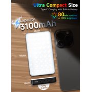 Moman LED Light On Camera,Portable RGB Video Lights 2500-9000K CRI 95+ APP Control with Cold Shoe For Photography