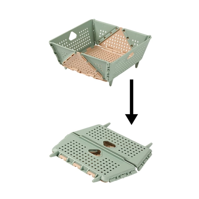 Colador de cocina plegable y extensible, colador de malla multifuncional para escurrir frutas, verduras y pasta