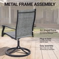 thumbnail image 3 of DELMANGO Patio Swivel Chairs Set of 4, Outdoor Dining Chairs High Back, All-Weather Textilene Swivel Rocker Chair for Lawn Porch Garden, Grey, 3 of 9
