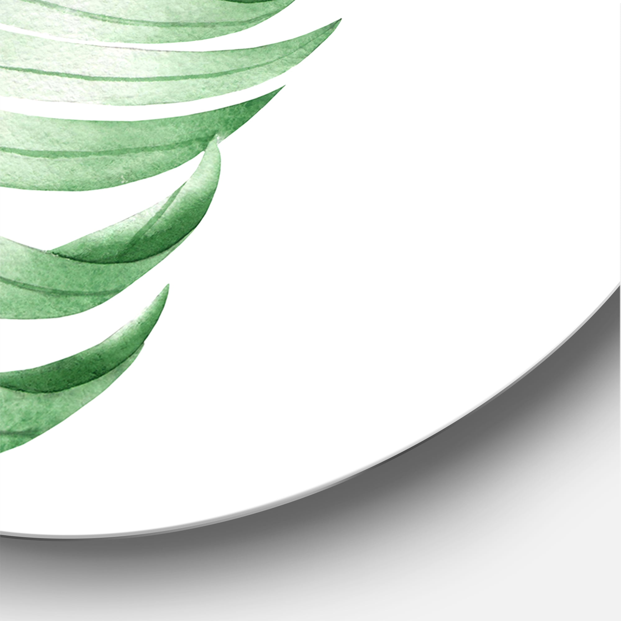 Designart 'Close Up Of Tropical Leaf Of Monstera II' Farmhouse Circle Metal Wall Art 29x29 - Disc of 29