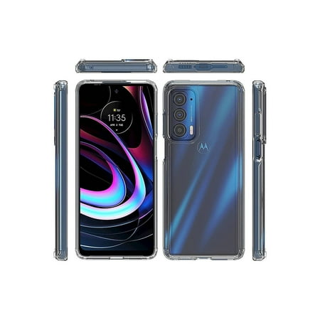 SaharaCase - Hybrid-Flex Hard Shell Series Case for Motorola Edge (2021) - Clear