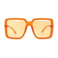thumbnail image 1 of Womens Unique Off-set Exposed Lens Butterfly Sunglasses Orange, 1 of 4