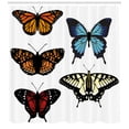 thumbnail image 3 of Ambesonne Colorful Shower Curtain, Monarch Wings Abstract, 69"Wx84"L, Multicolor, 3 of 3