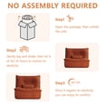 thumbnail image 3 of NBLDGT Bean Bag Chair for Adults, Single Lounge Chair with Lumbar Pillow, Comfy Floor Sofa with High-Resilience Foam, Lazy Accent Chair for Living Room, Bedroom, Apartment, Or Reading Corner, Orange, 3 of 11
