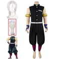 thumbnail image 2 of Disfraz de Anime Demon Slayers Season 2, Kimetsu no Yaiba, Uzui Tengen, uniforme negro, ropa de fiesta de Halloween y Navidad, 2 of 4