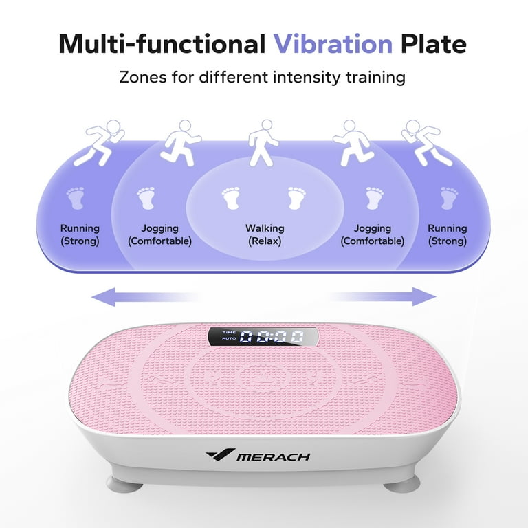 MERACH Vibration Plate Exercise Machine Lymphatic Drainage Machine Whole Body Shaker Home Workout for Weight Loss Toning Exercise Machine with