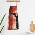 thumbnail image 5 of Bingfone Silhouette Trumpet Red Art for Tie-up Apron, Unisex Waterproof and Stain-Resistant Bib Apron for Kitchen Garden Painting, 5 of 7