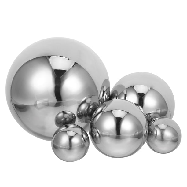 5 bolas de acero inoxidable con efecto espejo reflectante para decoración de jardín.