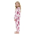 thumbnail image 4 of Fluffy Pajamas Set Fuzzy Winter Warm Pj Sets Pullover Tops and Long Pants Pink and Maroon Hearts Medium, 4 of 8