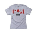 thumbnail image 1 of Canada Golf - Olympic Games - Rio - Flag Girl's Cotton Youth Grey T-Shirt, 1 of 2