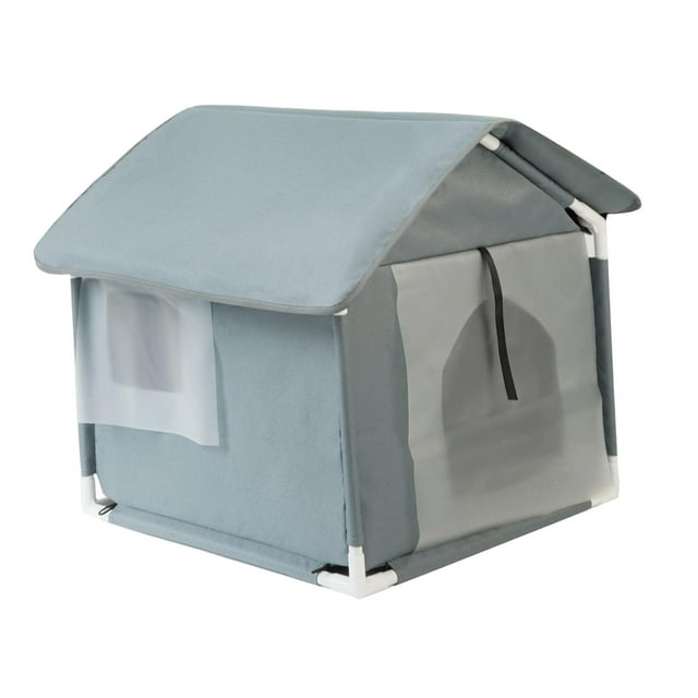 Cama cueva para mascotas Fernando Casa para gatos al aire libre Portátil para perros pequeños Gris