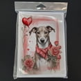 thumbnail image 3 of Greyhound Valentine Roses Greeting Cards Pack of 8 7 in x 5 in, 3 of 3