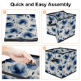 thumbnail image 4 of RATGDN Collapsible Fabric Cube Storage Bin with Double Handles for Living Room Bedroom Office Black - Ink Blue Flower, 4 of 6