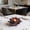 Brown, variant on Hand-Sculpted Ceramic Candle Holders - Lotus Flower Decor,Ceramic Lotus Petals Style Flower Candle Holder,Floral Petal Design for Candlelight Dinners | Home Decor & Festive Prop,Red