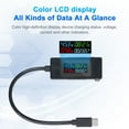 thumbnail image 4 of tester,With Color 195w Type-c 4-30v 0-6.5a Tester Meter Usb Voltmeter Type-c And Type-c Usb 0-6.5a 195w Usb Lcd Tester 0-6.5a Lcd Usb Display Usb-c Type-c Lcd Display Type-c And Display Tester, 4 of 7