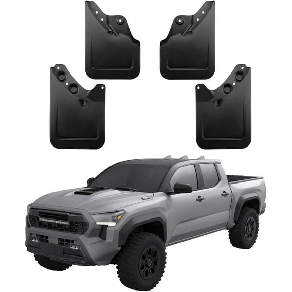 ZHIBO Mud Flaps for Toyota Tacoma 2024-2026, No-Drill, Heavy-Duty, 4-PC Splash Guards