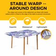 thumbnail image 4 of Purple Onion Flowers Table Cloths for 6 Foot Rectangle Tables, Spring Floral Dandelion Botanical Patio Waterproof Elastic Fitted Tablecloths, Washable Rectangular Table Cover for Camping, 4 of 8