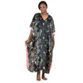 thumbnail image 2 of Up2date Fashion's Women's Caftan / Kaftan, Midnight Meadows Print, One Size Muumu, Style Caf-104, 2 of 2