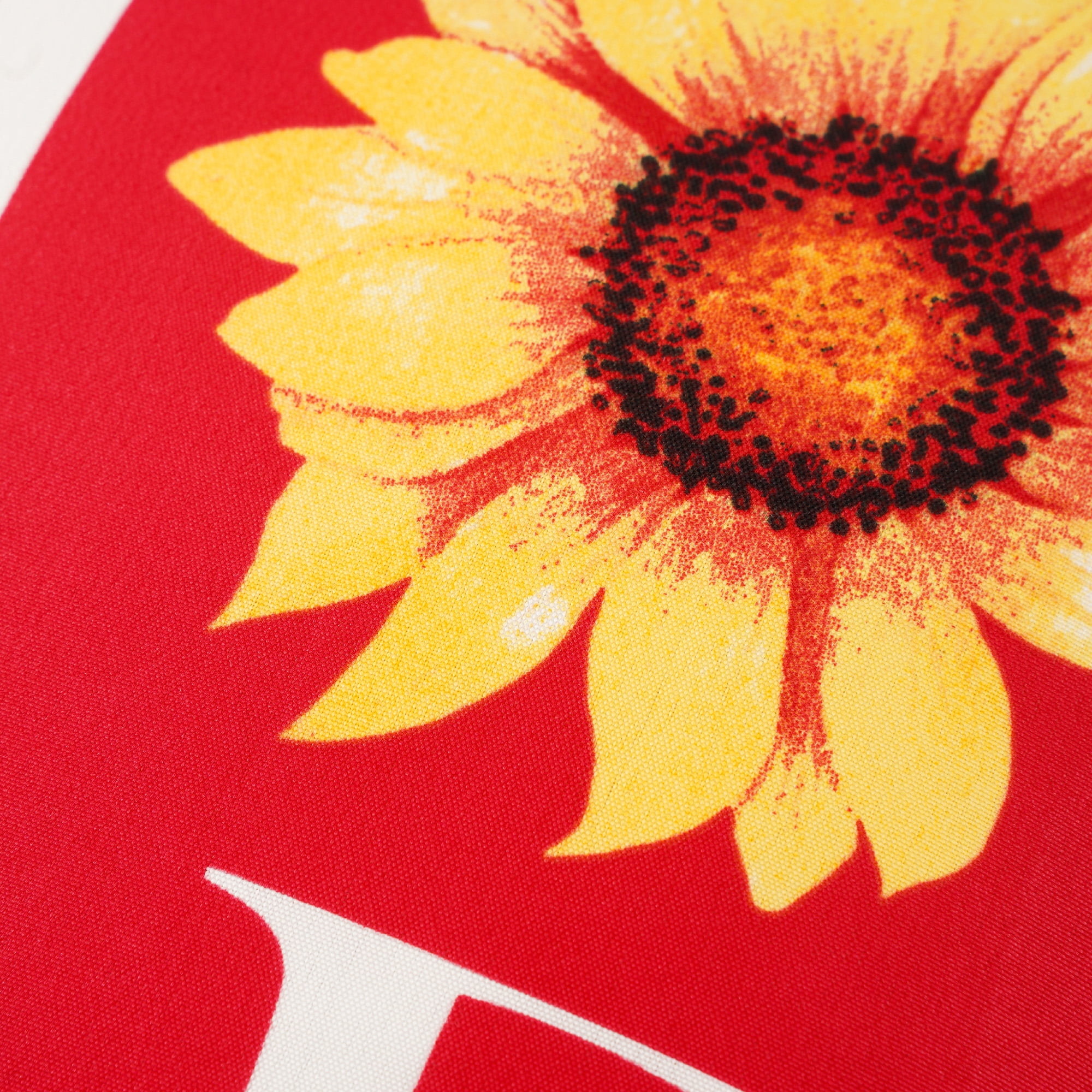 Mainstays 2-pack Home Sunflower Reversible Outdoor Throw Pillow, 16 inch, Red