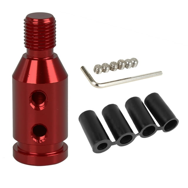 Unique Bargains M12 x 1.25 Car Auto Universal Black Gear Shift Knob Adapter for Non Threaded Shifter