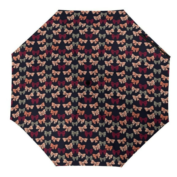Bow Seamless Sunscreen Parasol Outdoor Convinient Folding Umbrella With UV Protection Portable Stylish Umbrella