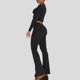 thumbnail image 4 of Conjunto de pantalón y camisa corta ajustado para mujer conjunto de chándal ajustado de 2 piezas a juego, 4 of 6