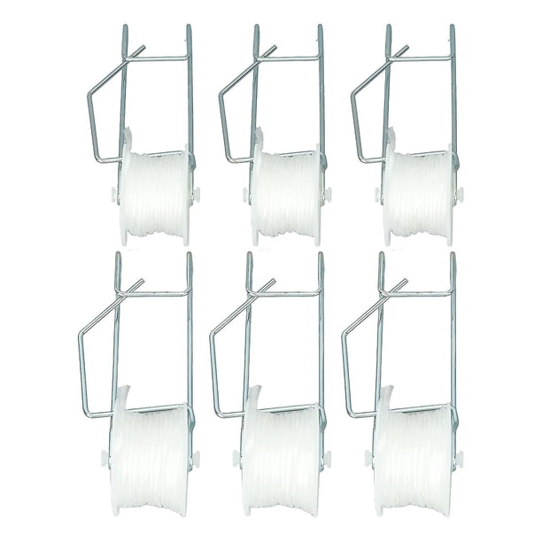 6 Pack Tomato Support Hooks, Greenhouse Tomato Roll Support Kit, 15 Meter Line