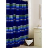 Your Zone Microfiber Shower Curtain, Blue Multi Stripe