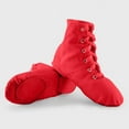 thumbnail image 6 of Xfvqtps Ballet Shoes for Girls High Top Soft Sole Non Slip Lace up Canvas Dance Shoes for Jazz Gymnastics Performance Red, 6 of 7