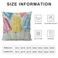 thumbnail image 5 of PRATYUS Summer Pillow Covers Summer Popsicle Pillows Covers Summer Farmhouse Cushion Case Decor for Sofa Couch 24x24in, 5 of 5