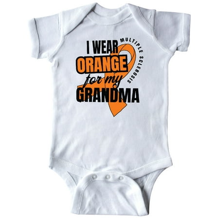 

Inktastic I Wear Orange For My Grandma Multiple Sclerosis Awareness Gift Baby Boy or Baby Girl Bodysuit