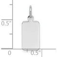 thumbnail image 3 of Sterling Silver Sterl Rh-Plt Engraveable Rectangle Polished Front/Back Disc Charm (19 X 8) Made In United States qm447/35p, 3 of 5