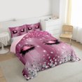 thumbnail image 3 of Homewish Girly Elegant Eyelash Bedding Comforter Set 2pcs for Female Men Adults,Bling Glitter Twin Comforter Sets Microfiber,Sparkling Crystal Breathable Bedding Set,Breathable Home Decor,Reversible, 3 of 8
