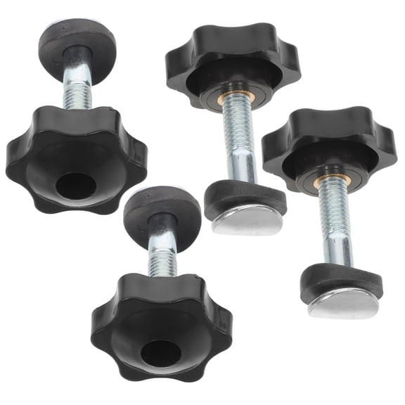 LOLIPPYY 4-Piece Universal Lawn Mower Handle Knob and Bolt Set in Black, Outdoor Replacement Accessories