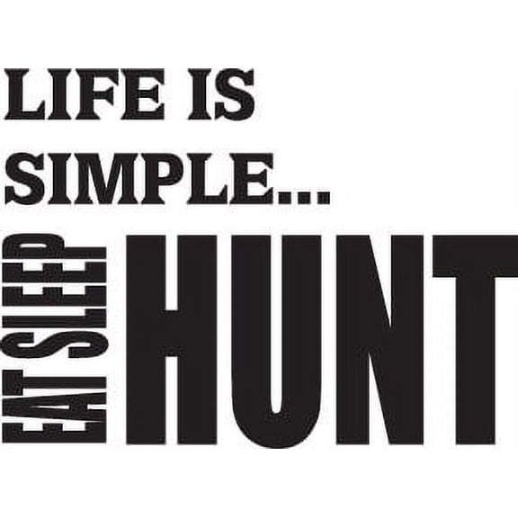 Life Is Simple Picture Art Girls BedRoom- Peel & Stick Sticker - Vinyl Wall Decal Size : 14 X 28 Inches