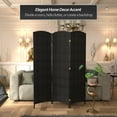 thumbnail image 2 of Red Lantern 6 ft. Tall Diamond Weave Fiber Room Divider - Black - 3 Panel, 2 of 6
