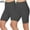 Dark Gray, variant on Abomasnow Women's Plus Size Bike Shorts 2 Pcs High Waist Stretchy Yoga Shorts Casual Solid Above Knee Bermuda Short M-XXXL
