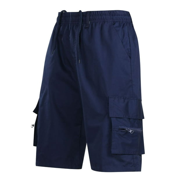 Shorts Décontractés Hommes Randonnée Extensible Léger Camping avec 6 Poches Shorts Décontractés Short de Travail Homme Marine TTTG