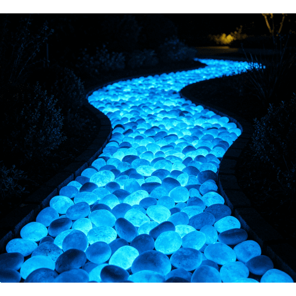 200-Pack Glowing Stones | Multicolor Luminous Pebbles for Outdoor & Indoor Decor | Garden, Aquarium, Walkway & Pool Lighting Glow in The Dark Rocks