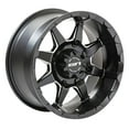 thumbnail image 1 of 4/156 STI HD6 Alloy Wheel 14x7 4.0 + 3.0 Matte Black for Polaris DIESEL 455 4X4 1999-2002, 1 of 1
