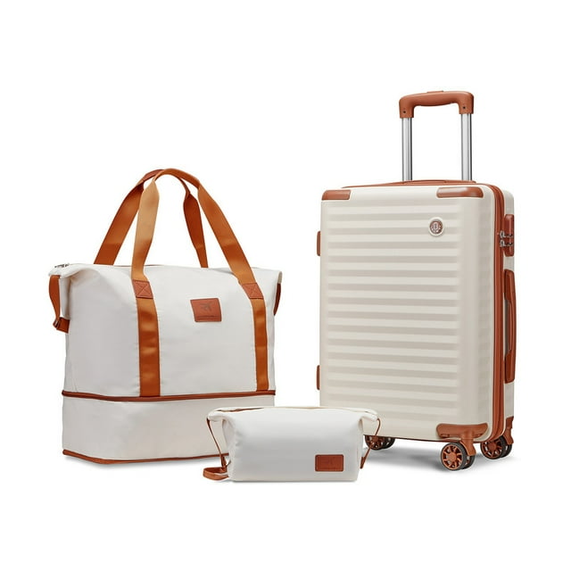 Joyway Ensemble de 3 Valises Cabine, Valise Rigide de 20 Pouces avec Roues Pivotantes et Cadenas à Combinaison, Valise de Voyage Légère Unisexe