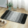 thumbnail image 5 of Btomtd 19.68' x 31.49' Flocked Entryway Mat Bath Absorbent Floor Mat Plush Doormat for Tub Shower Area Non Slide Carpet Kitchen Foot Rug, Black, 5 of 6